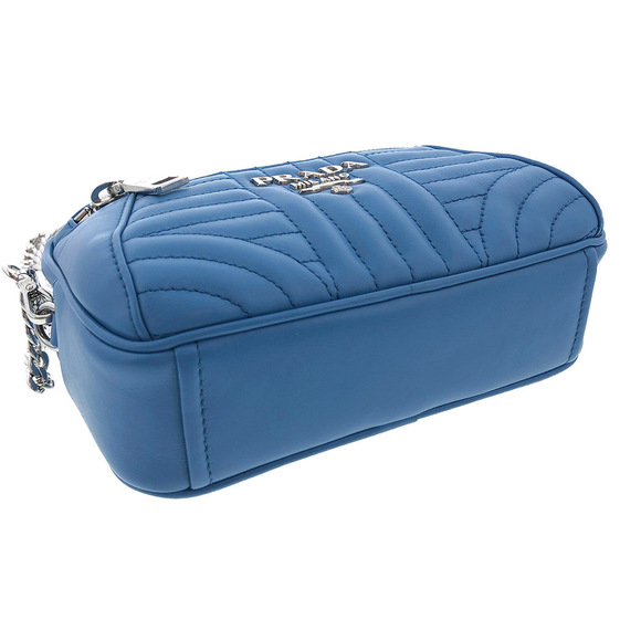 Prada 2way Belt Chain Shoulder Bag Soft Calf Light Blue - Picture 2 of 8